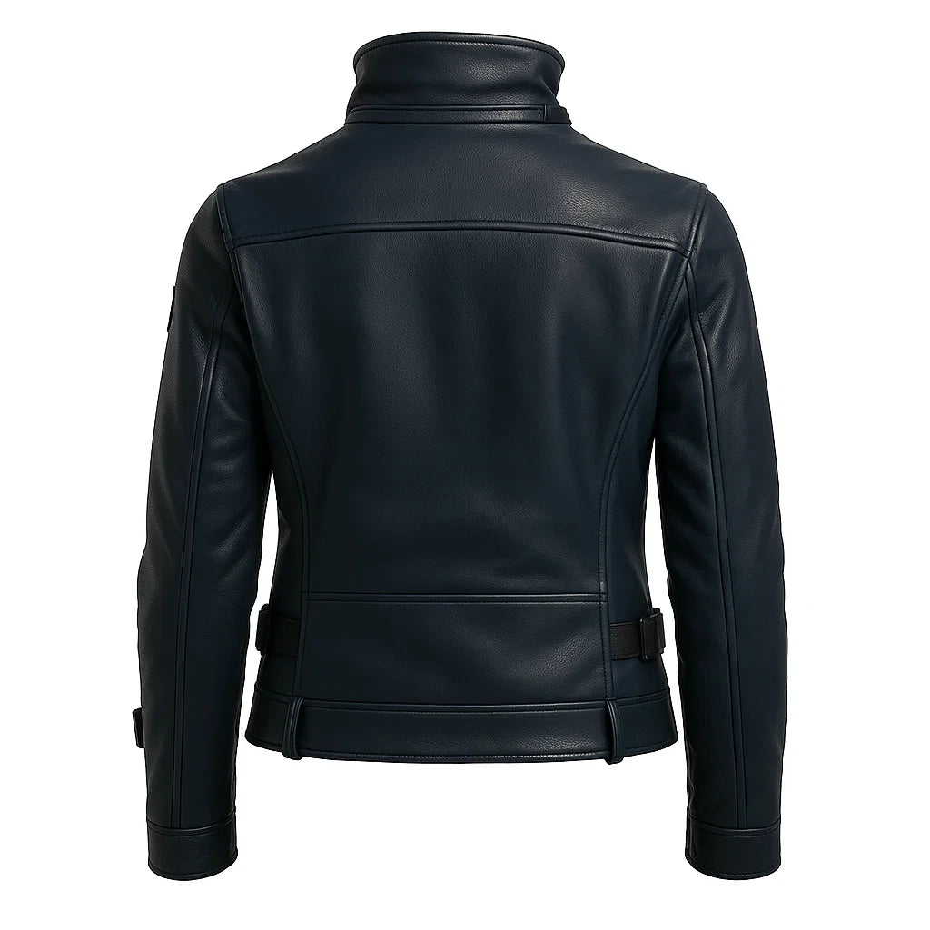 Women Military Leather Jacket