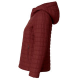 Women Burgundy Quilted Jacket