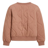 Women Pink Quilted Bomber Jacket