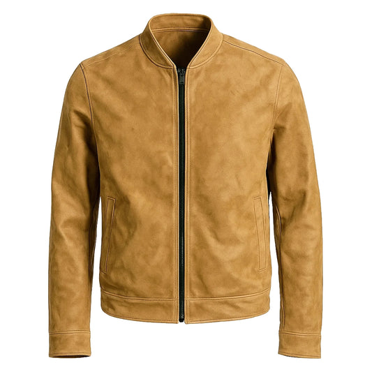 Wrinkled Tan Distressed Jacket