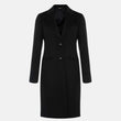 Classic Black Wool Long Coat Womens