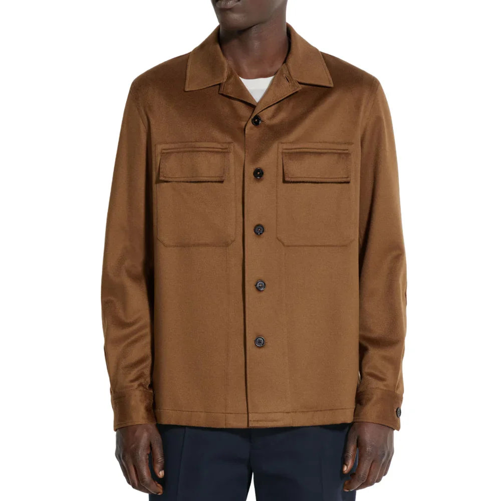 Adam Mens Shirt Collar Cotton Beige Colour Jacket