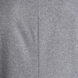 Grey Double Breasted Wool Trench Coat