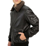 Men’s Fur Collar B3 RAF Sheepskin Shearling Jacket