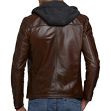 Men's Real Dark Brown Leather Jacket