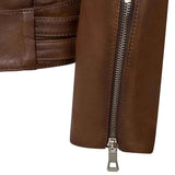 David Brown Mens Quilted Cafe Racer Leather Jacket Mens