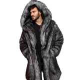 Arthur Men's Fur Chinchilla Hooded Long Coat in Tissavel French Fur