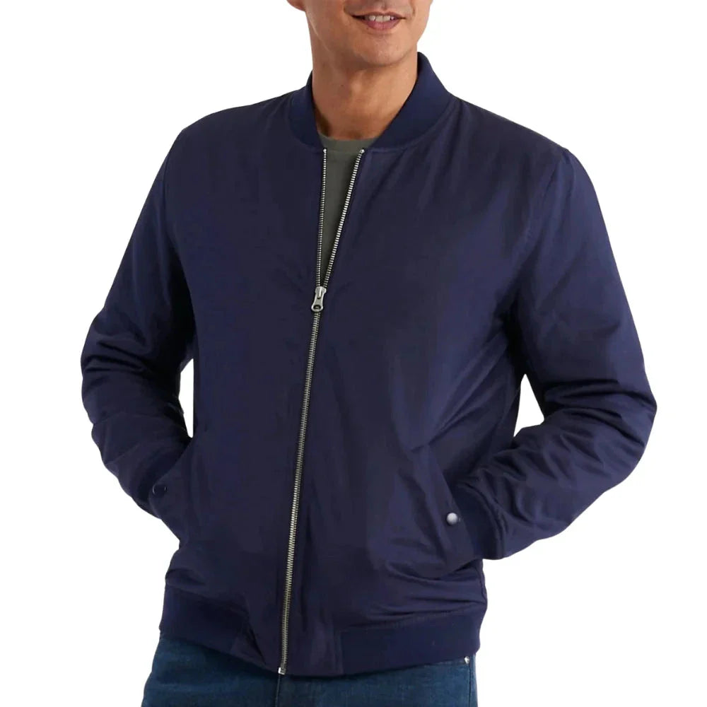 Lightweight Blue Bomber Jacket Mens