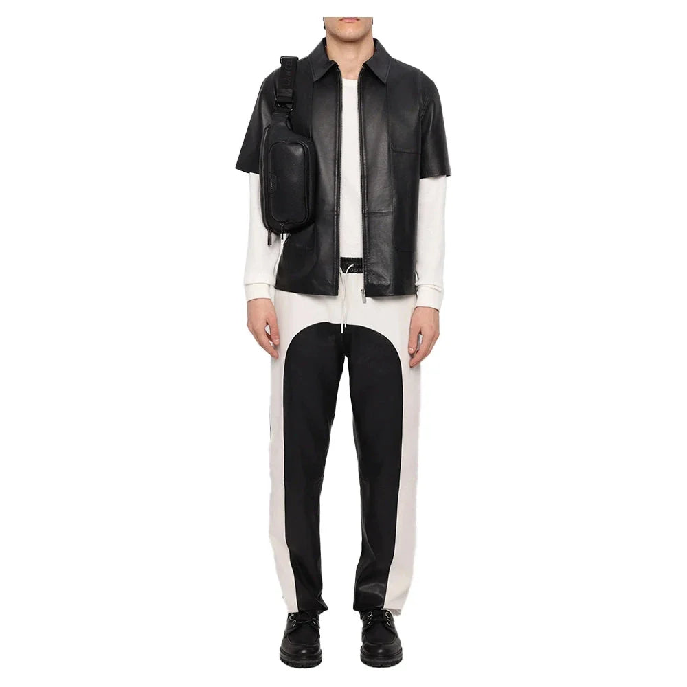 Lightweight Half Sleeves Black Mens Shirt