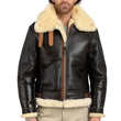 Henry Men's Real Brown B3 Sheepskin Flight Jacket