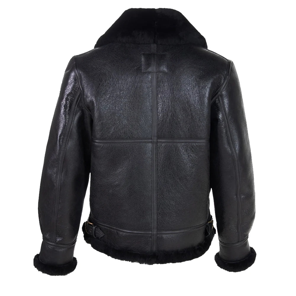 Men’s Sheepskin B-3 Leather Bomber Jacket