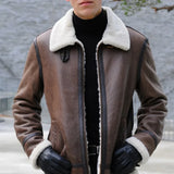 Men's Berlin Brown Shearling Leather Jacket