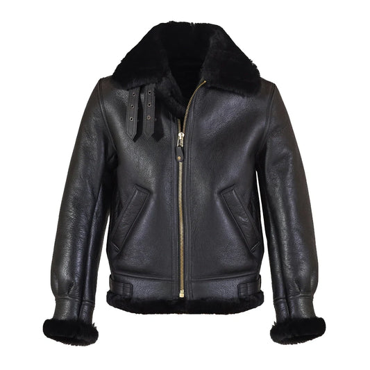 Men’s Sheepskin B-3 Leather Bomber Jacket
