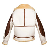 Mens USAAF Type B-3 Bomber Aviator Pilot Sheep Leather Flight Jacket