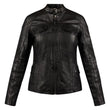 Susan Womens Black Leather Biker Jacket