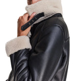 B3 Black Bomber Aviator Jacket Women's